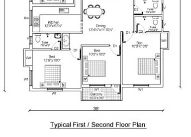 1ST & 2ND FLOOR - TYPICAL PLAN
